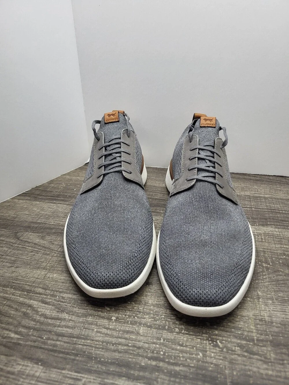 Wolf & Shepherd Swiftknit Derby Sneakers Shoes Mens Size 11 Grey White Knit